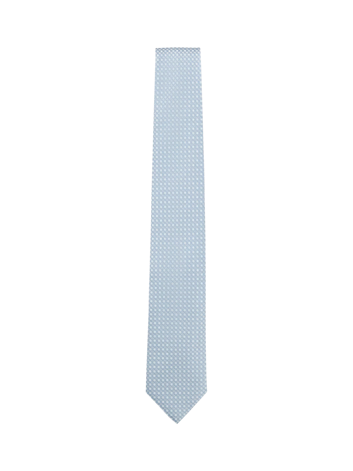 HUGO BOSS geometric silk tie light blue (British brand)