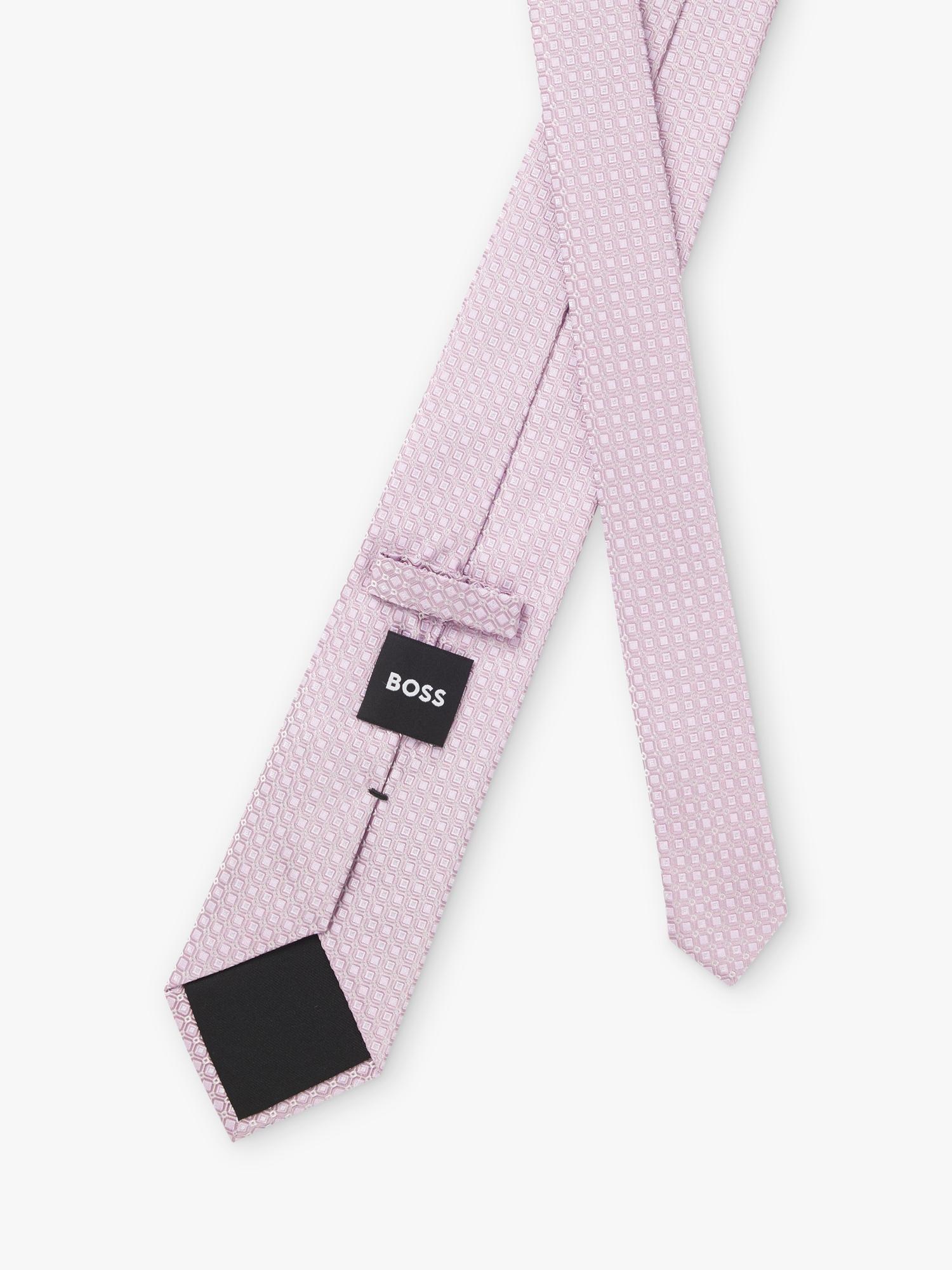 BOSS Black Heritage silk blend tie Open Purple - British product