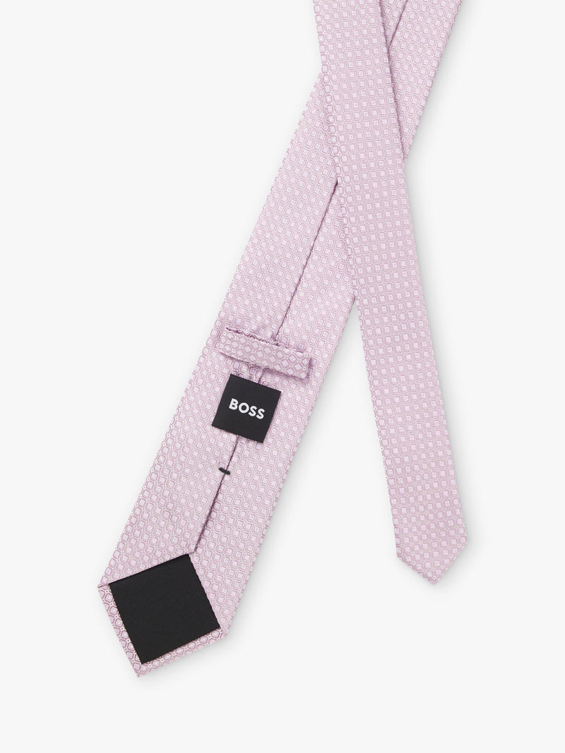 BOSS Black Heritage silk blend tie Open Purple - British product