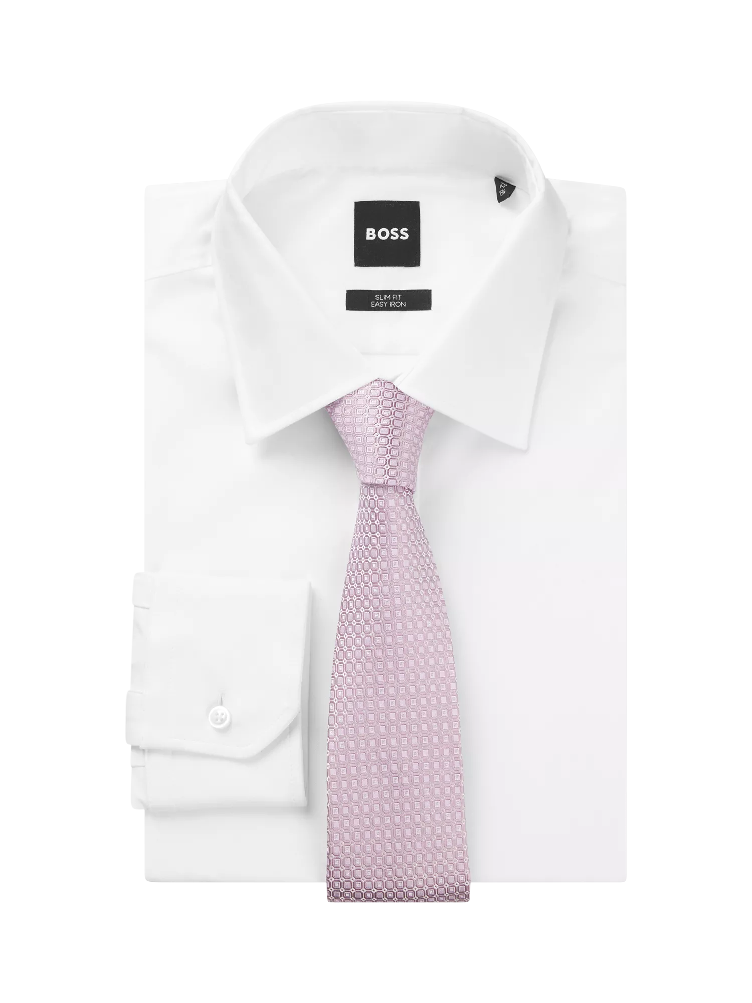 BOSS Black Heritage silk blend tie Open Purple - British product