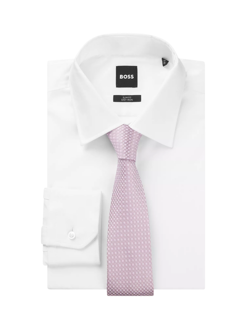 BOSS Black Heritage silk blend tie Open Purple - British product