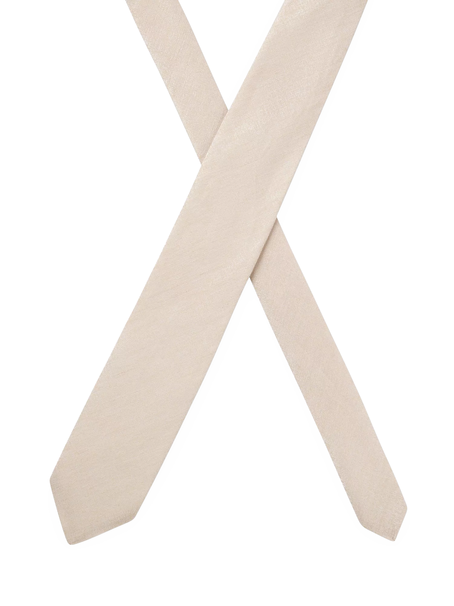 HUGO BOSS plain beige tie, UK version
