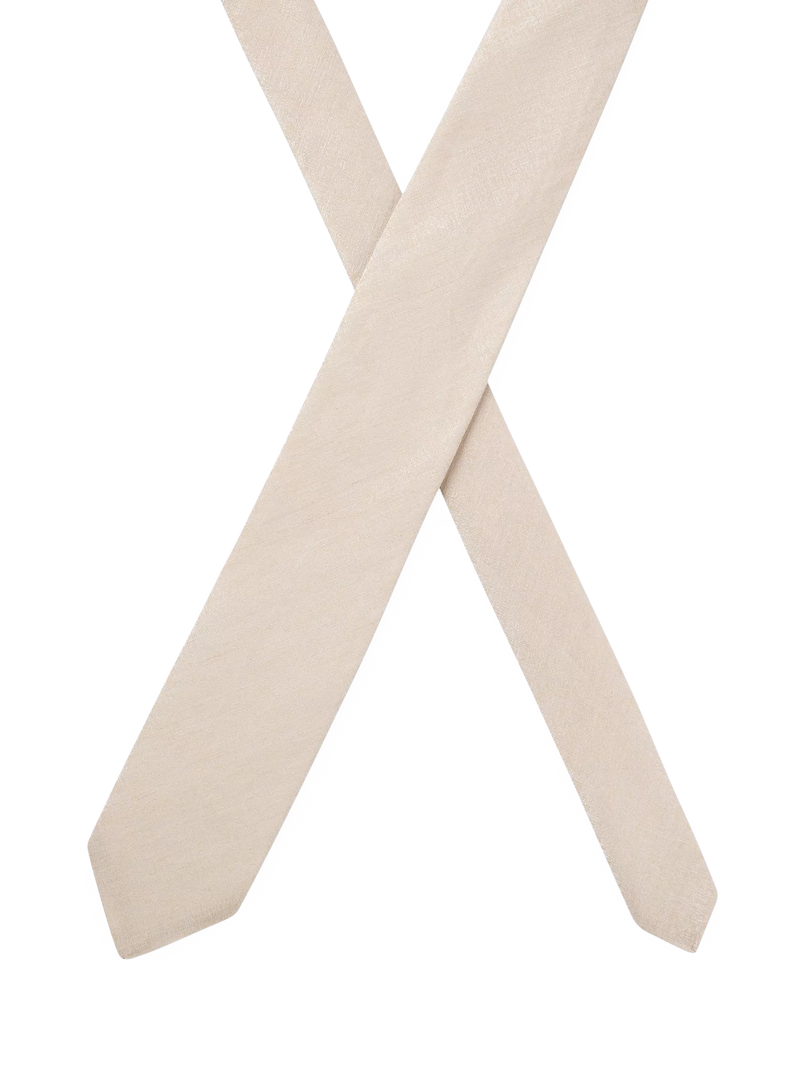 HUGO BOSS plain beige tie, UK version