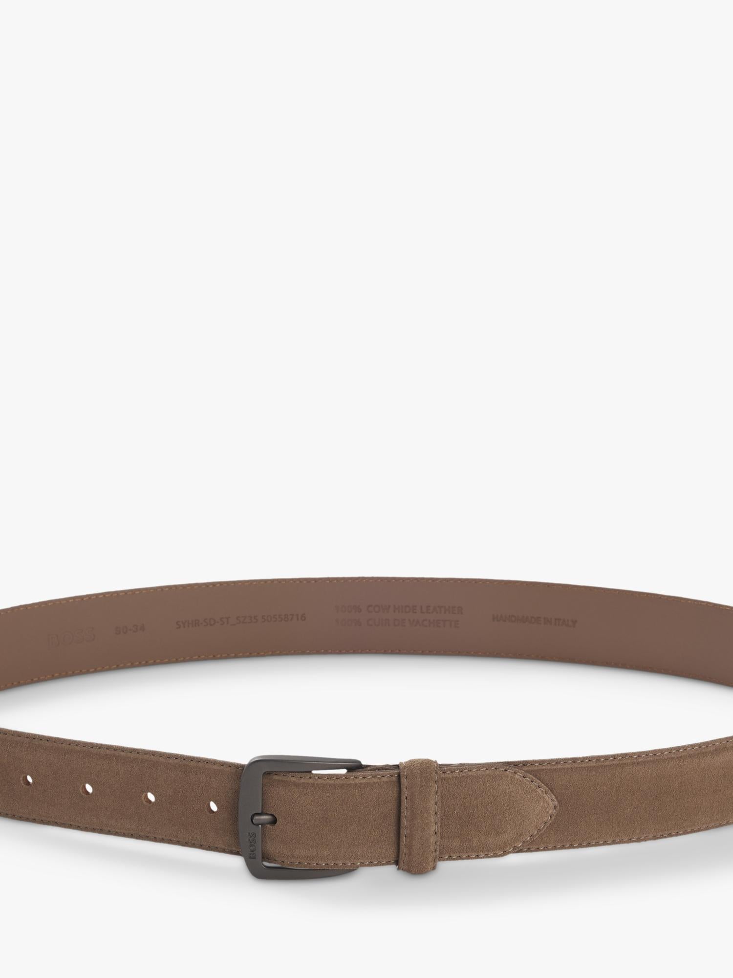BOSS Italian suede belt beige, UK version
