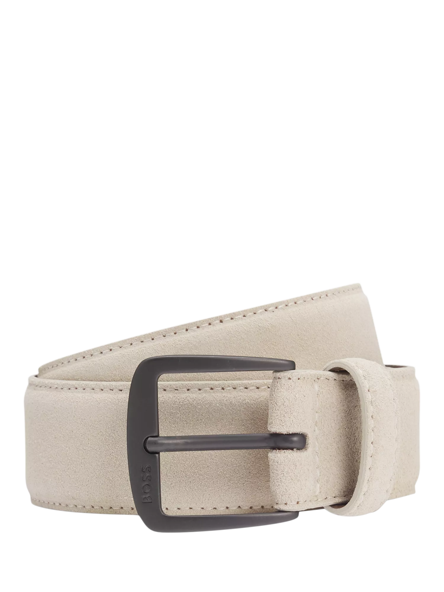 HUGO BOSS BOSS Suede Belt, Open White, 32