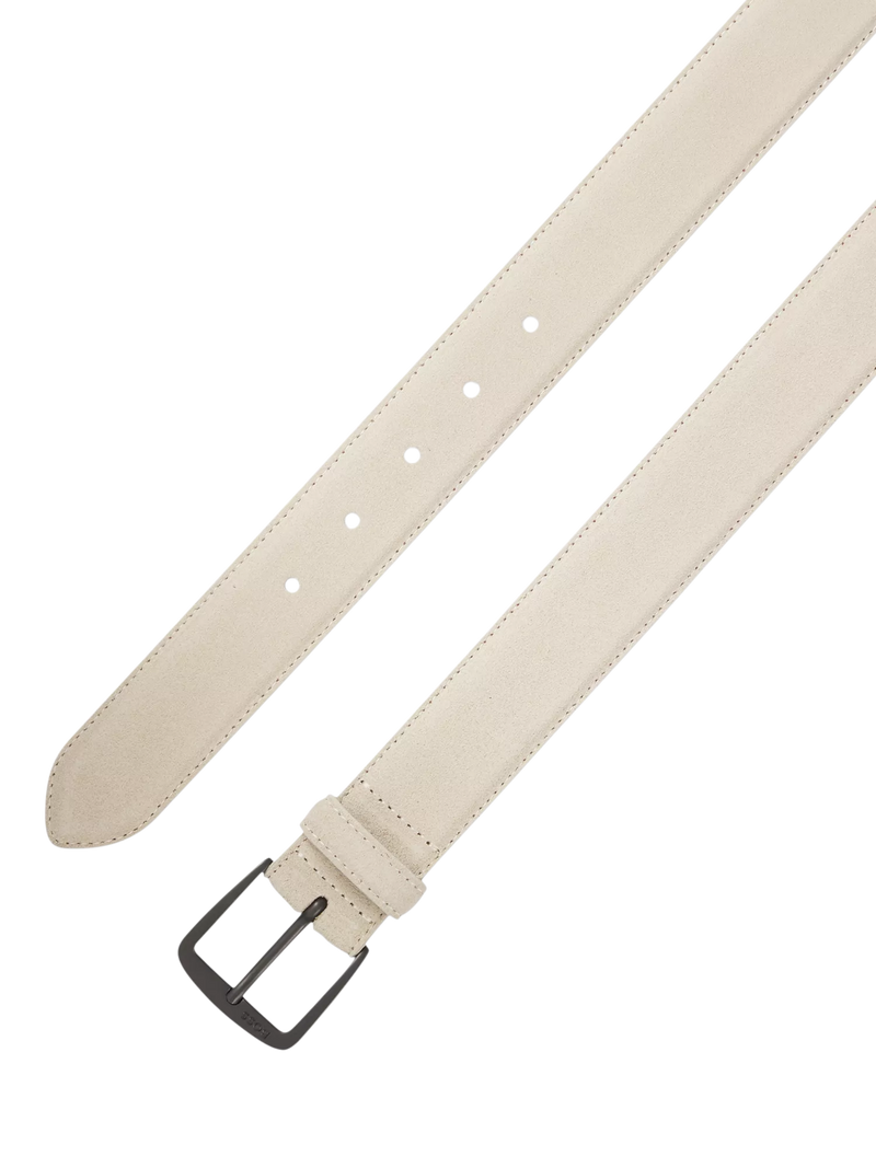 HUGO BOSS suede belt Open White - British product