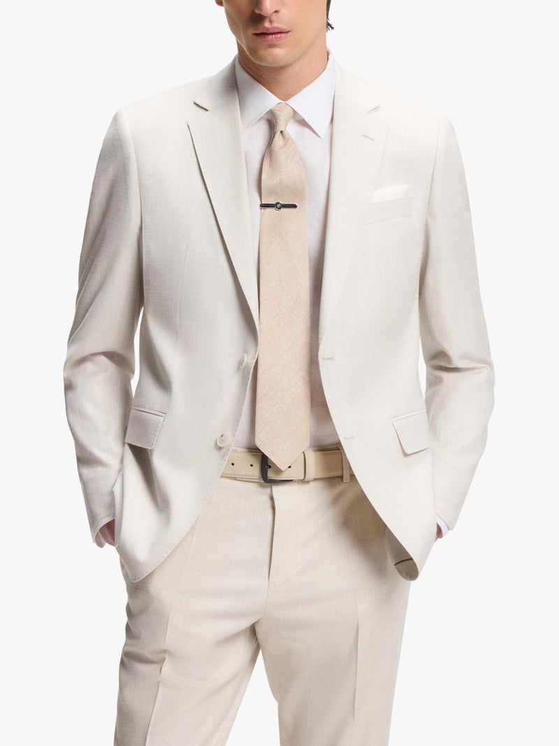 HUGO BOSS suede belt Open White - British product