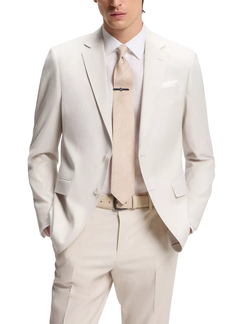 HUGO BOSS suede belt Open White - British product