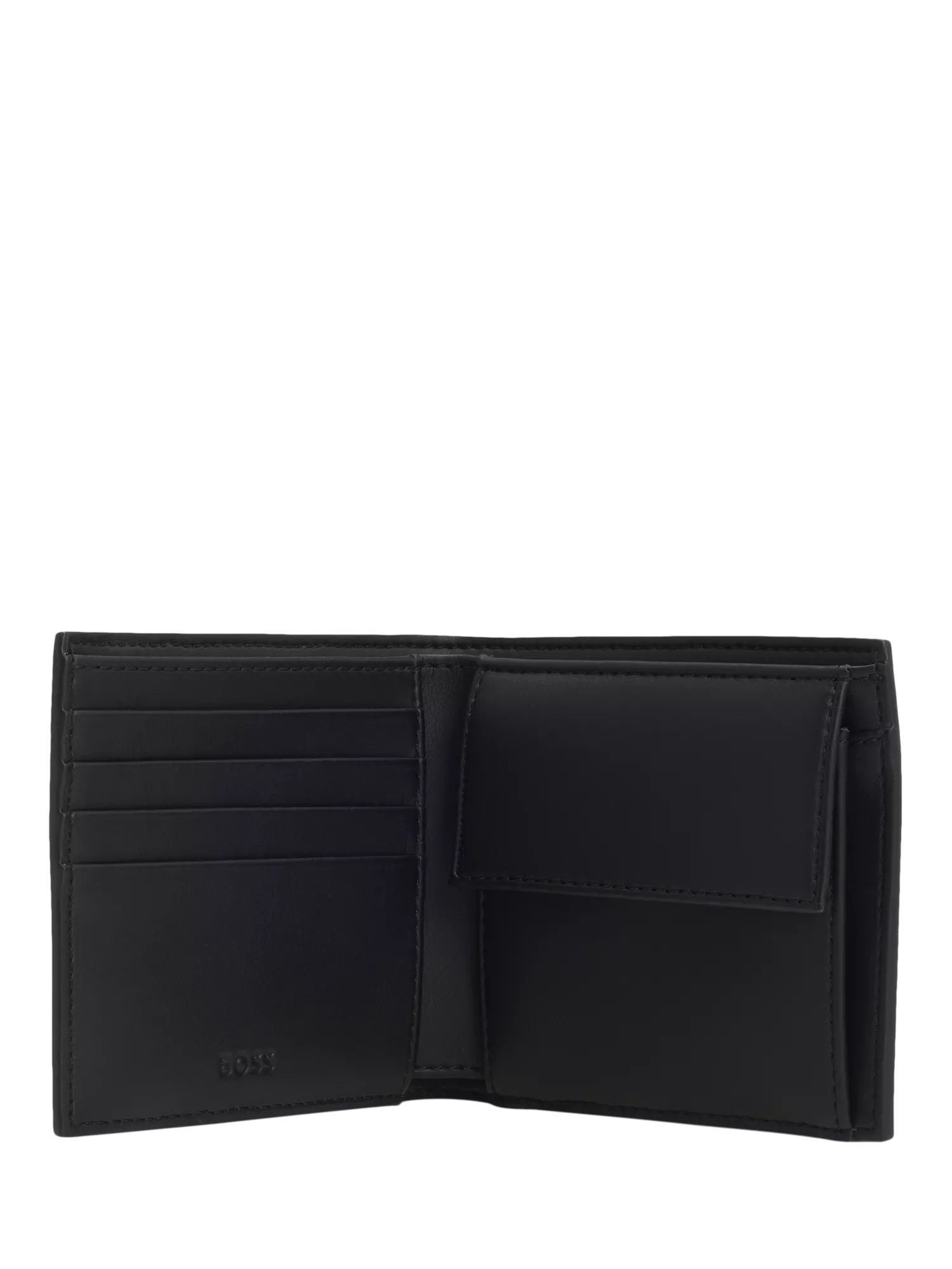 BOSS black wallet with card slots coin pocket, imported from the UK