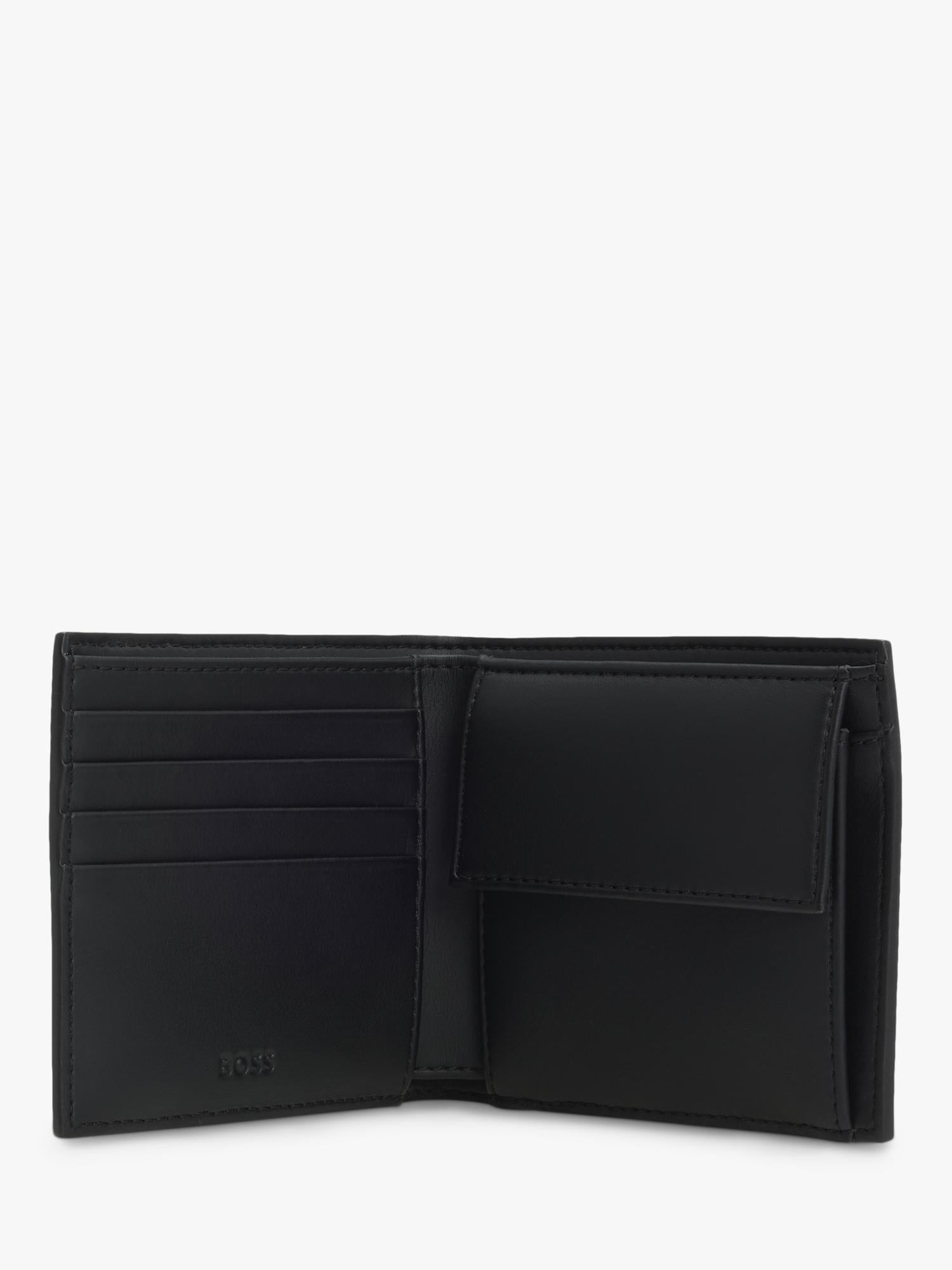 BOSS black wallet with card slots coin pocket, imported from the UK