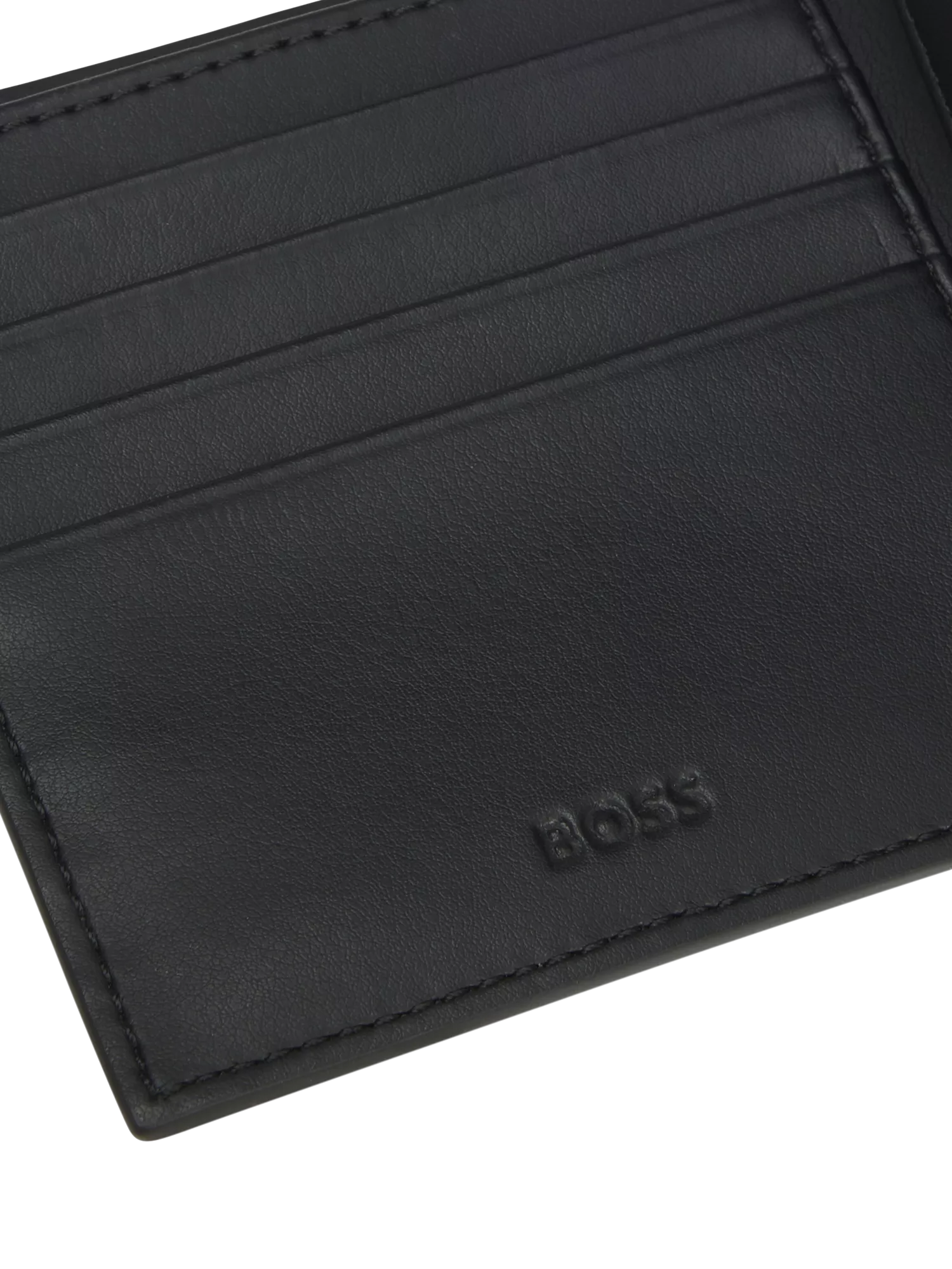 BOSS black wallet with card slots coin pocket, imported from the UK