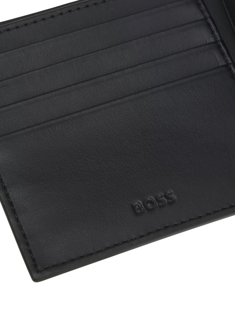 BOSS black wallet with card slots coin pocket, imported from the UK