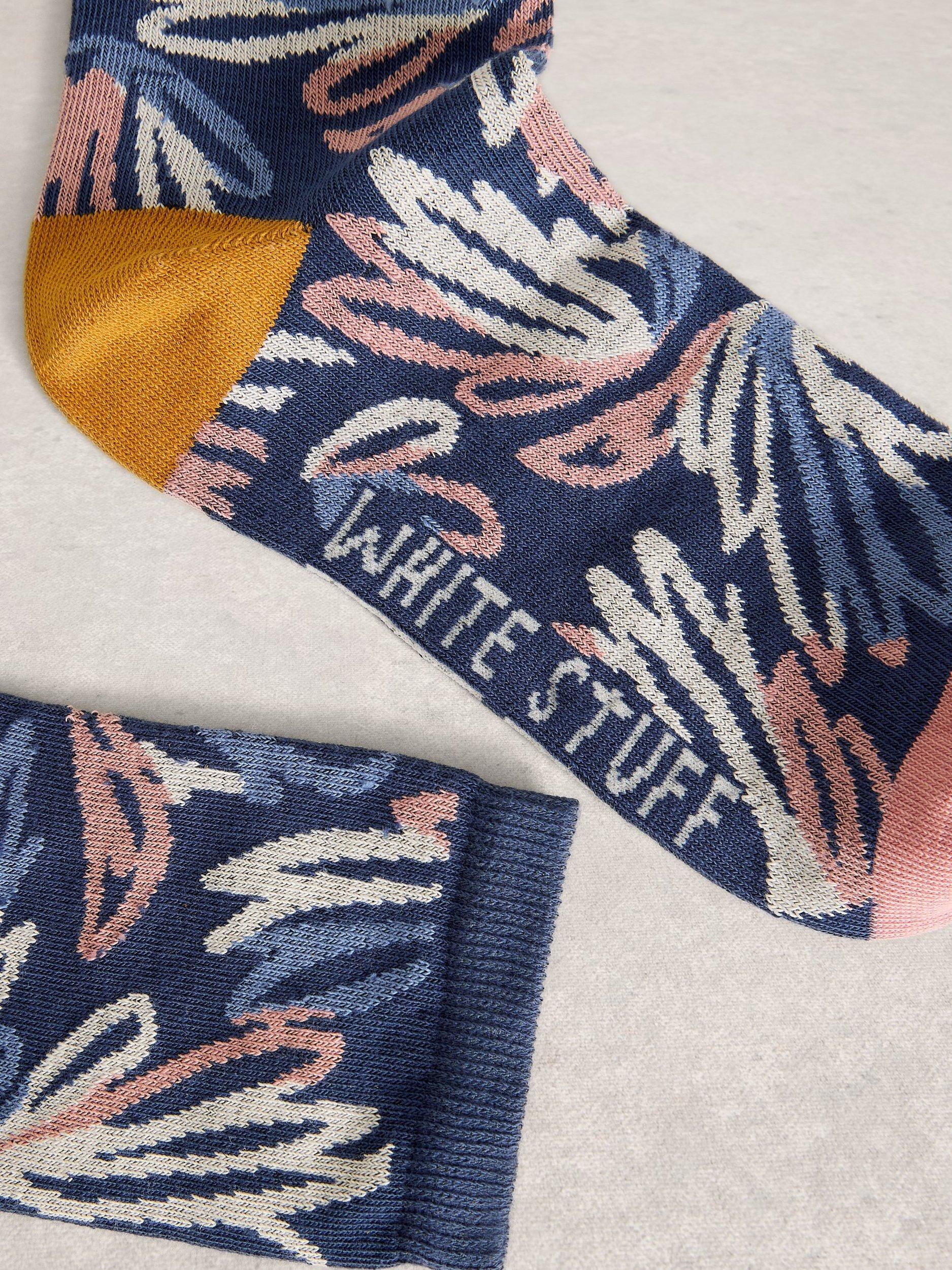 White Stuff graphic floral ankle socks, imported from the UK