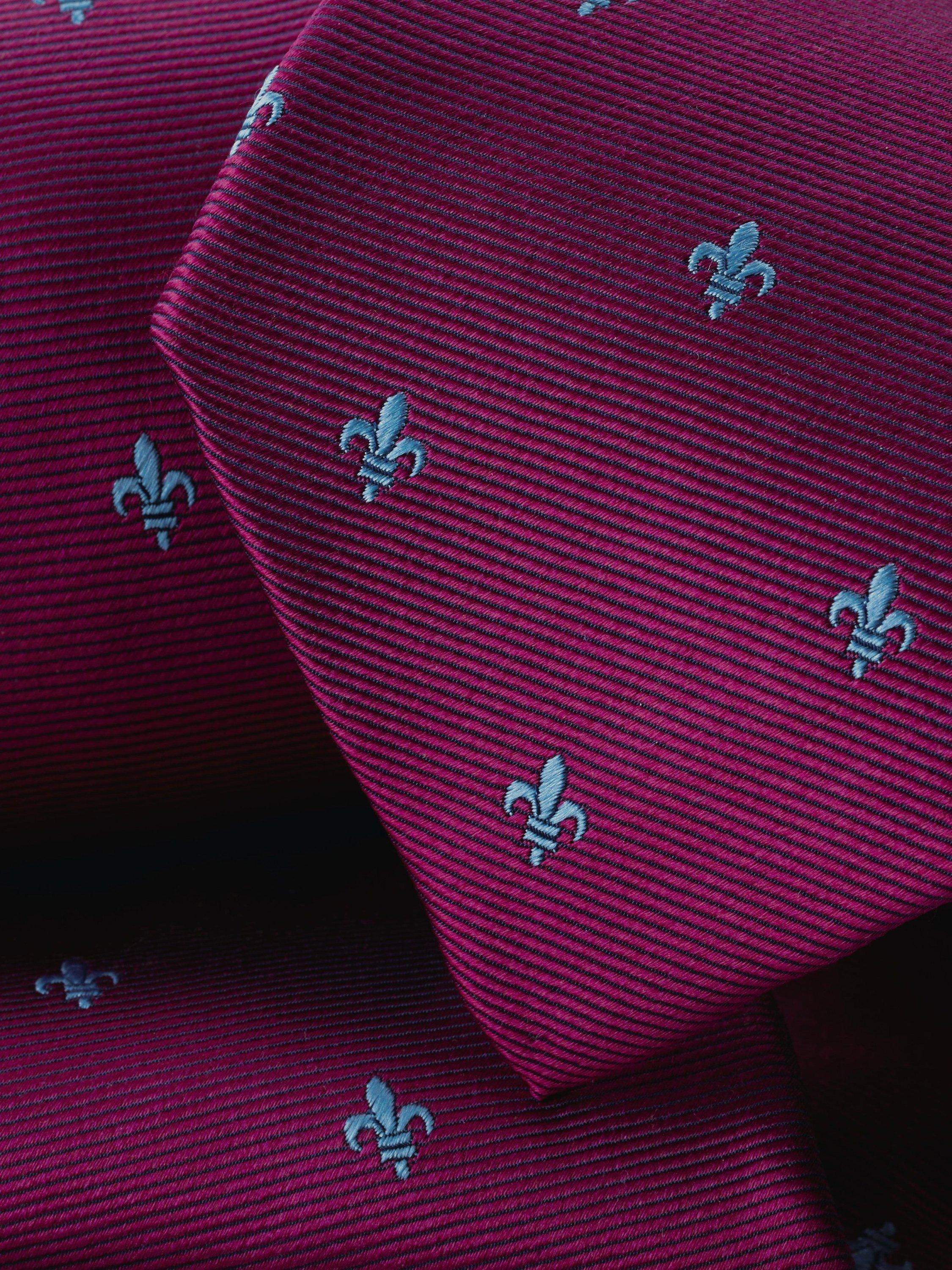 Charles Tyrwhitt silk tie with fleur-de-lis design, UK version
