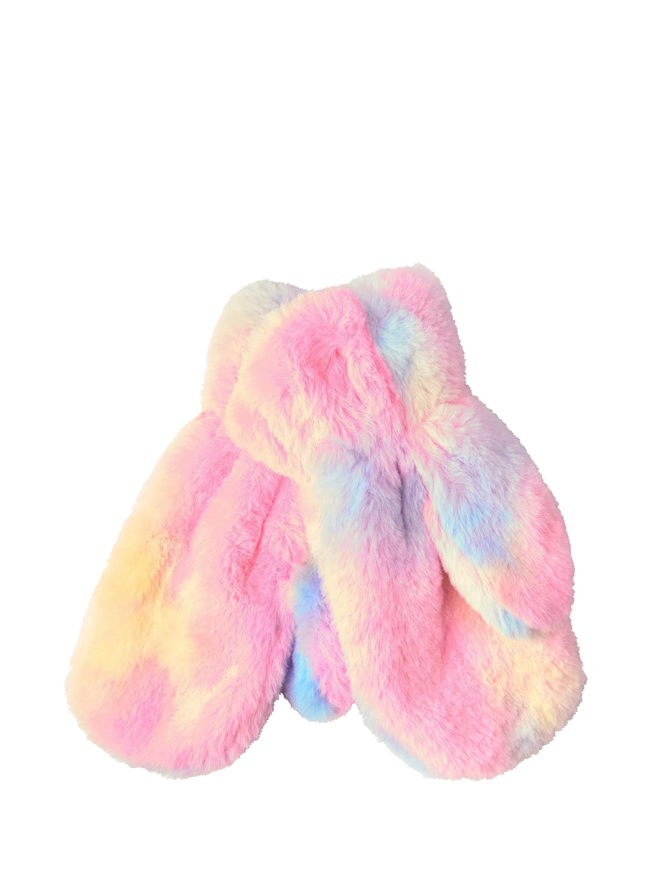 Lindex kids faux fur mittens Light Pink - British product