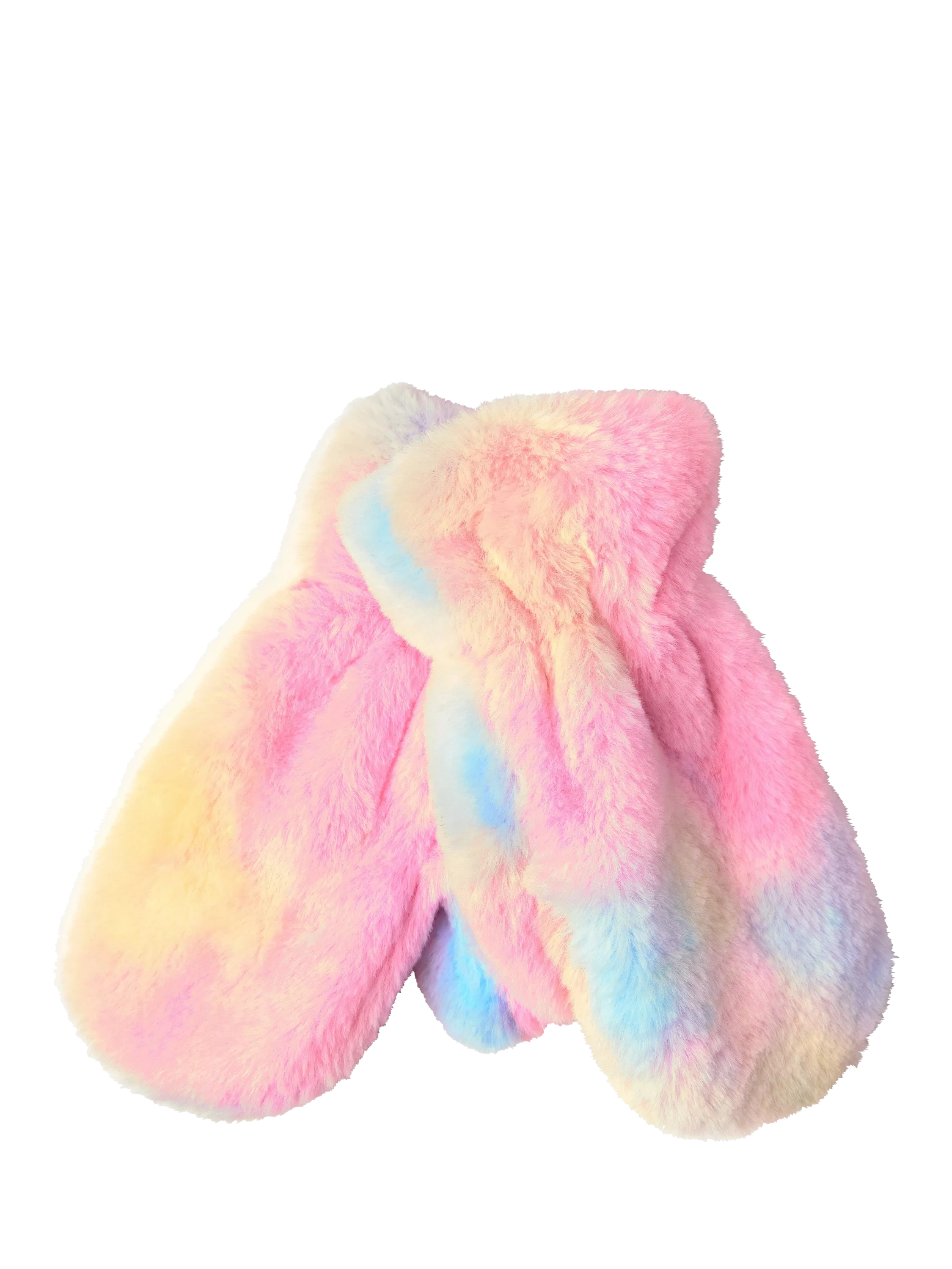 Lindex kids faux fur mittens Light Pink - British product