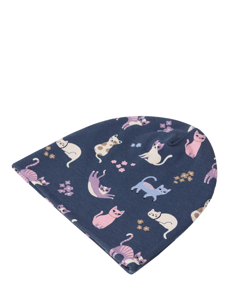 Lindex kids cat beanie hat dark blue, UK version