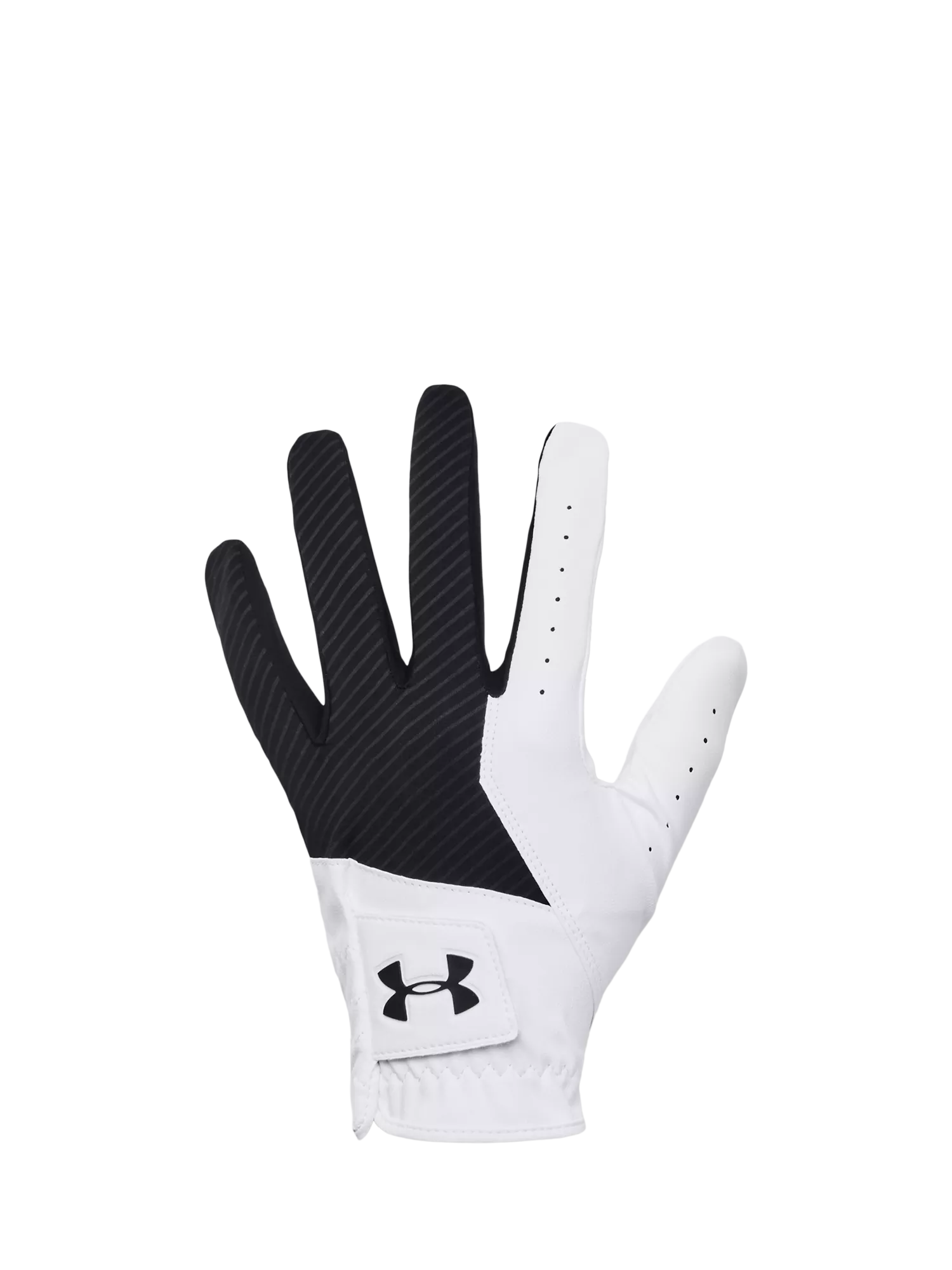 Under Armour colour block sports gloves black white - British product