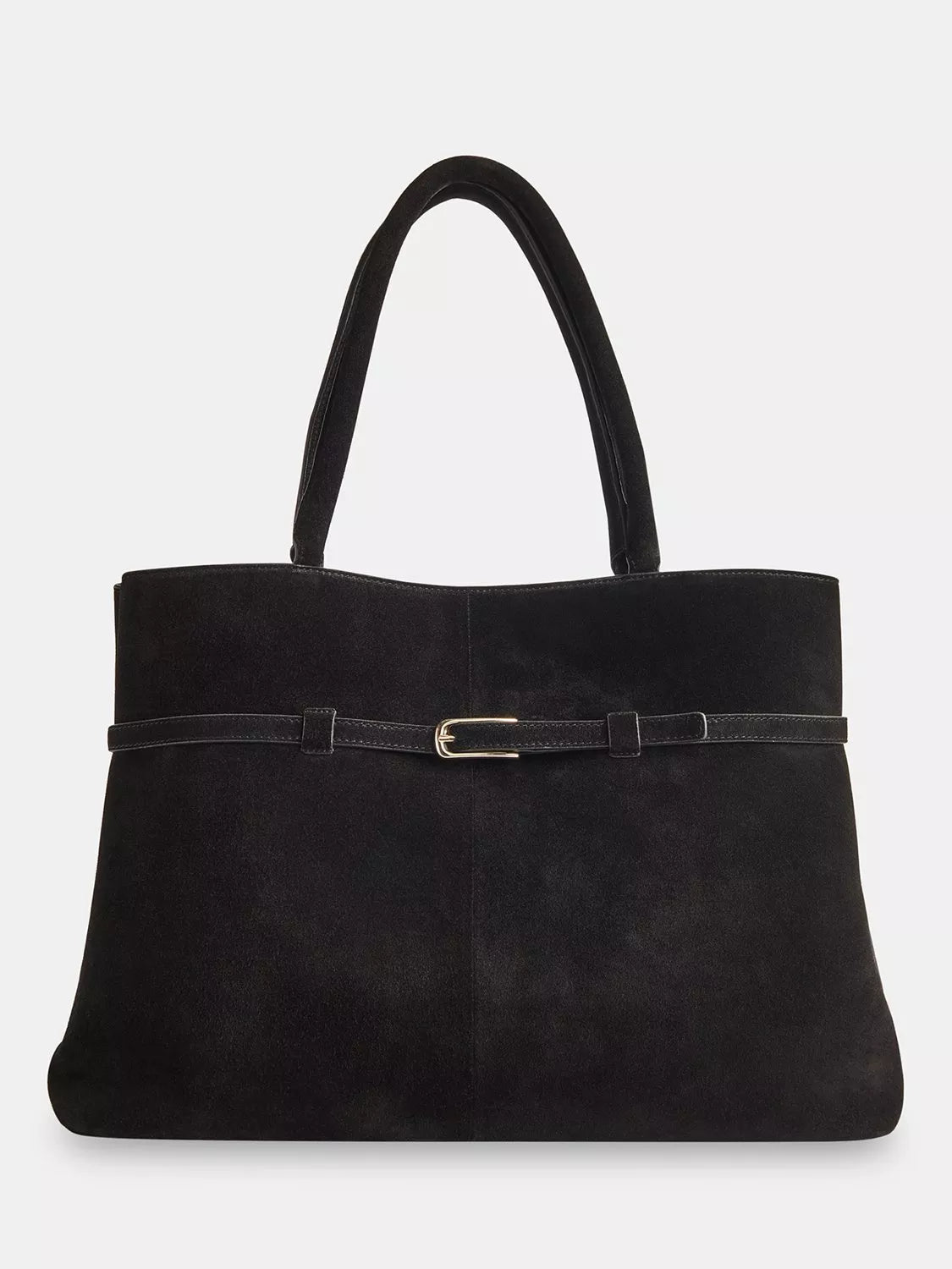Whistles pure suede shoulder bag with buckle detail, UK version