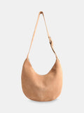 Whistles Sia curved pure suede bag taupe - British product