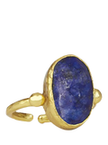 Ottoman Hands Lapis cocktail ring gold plated (British brand)