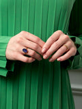 Ottoman Hands Lapis cocktail ring gold plated (British brand)