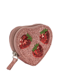 Konges Sløjd kids strawberry wallet with glitter finish (British brand)