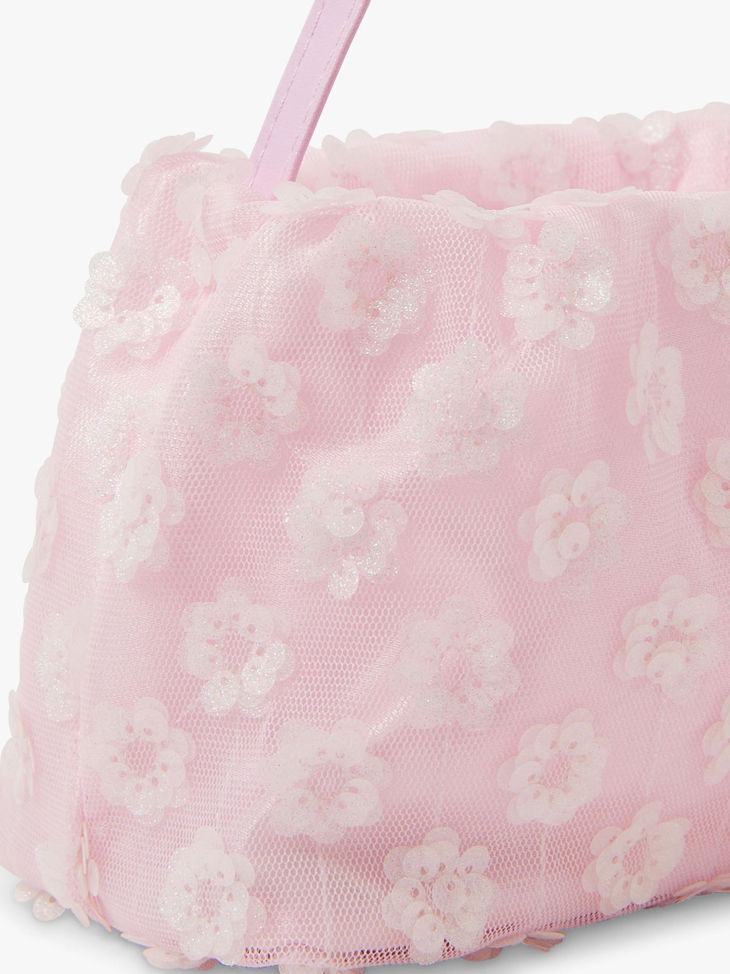 Angels by Accessorize pink sequin mesh bag, imported from the UK