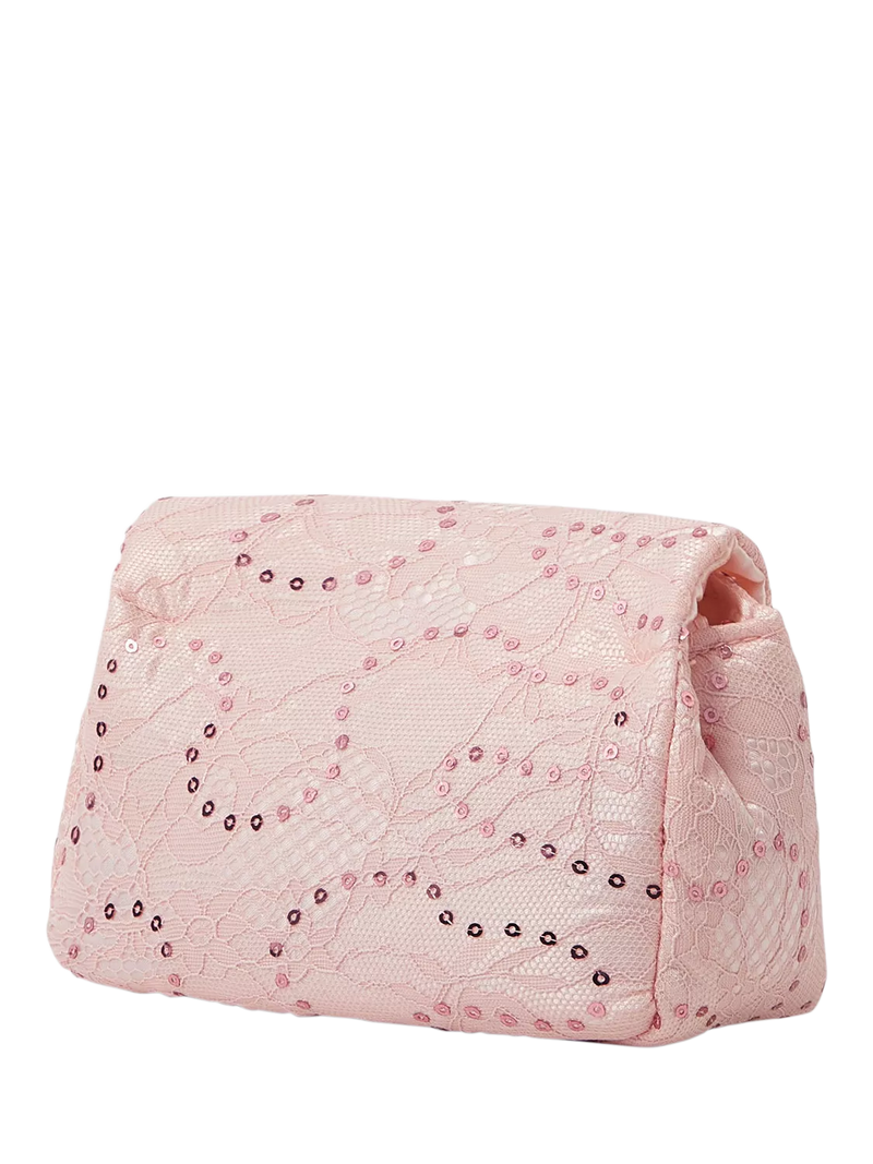 Angels by Accessorize kids pink lace sequin crossbody bag (British brand)