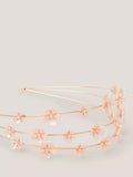 Monsoon kids flower pearl headband in pink, UK version