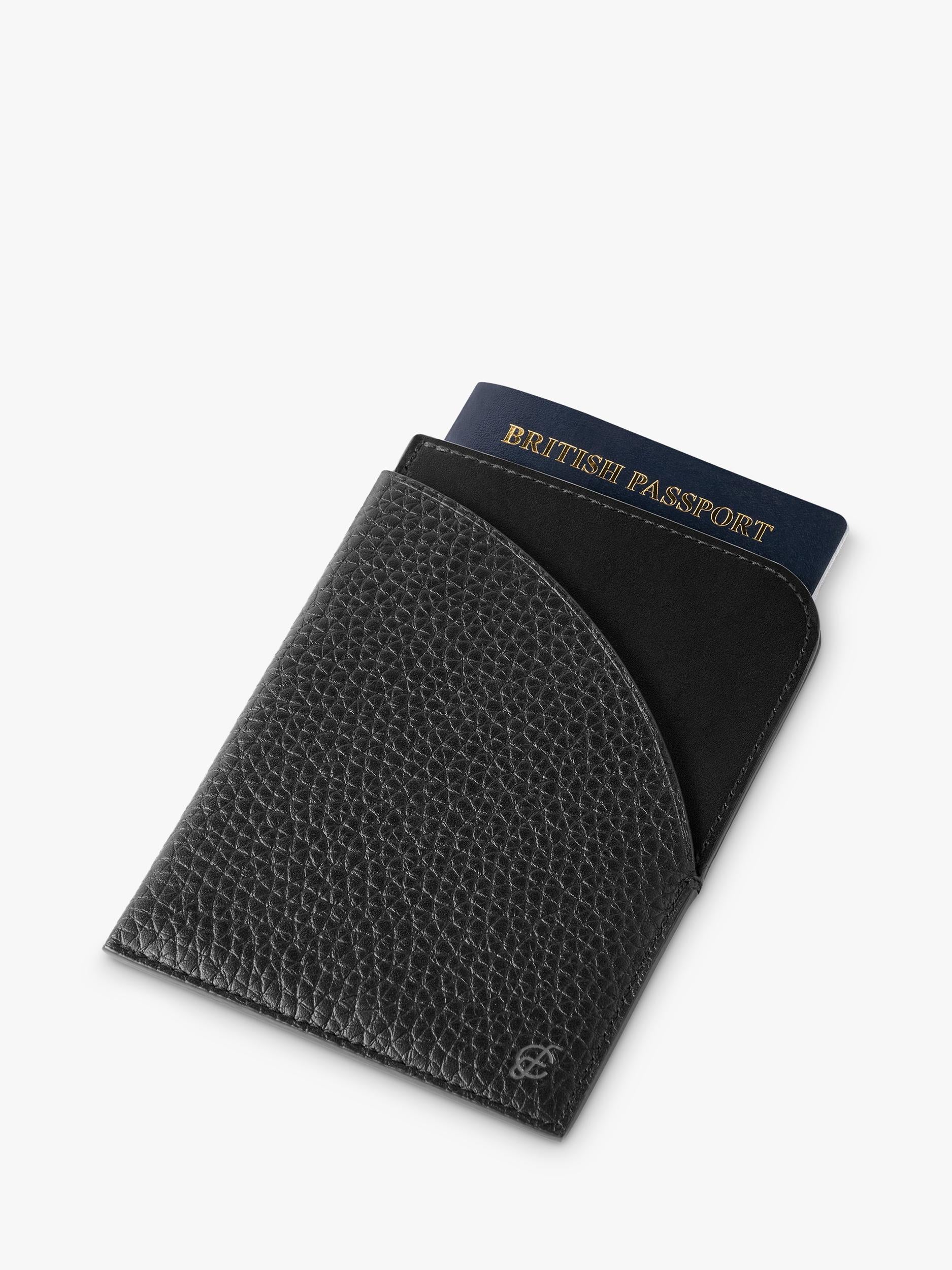 Carl Friedrik Clifton full grain leather passport sleeve - British product