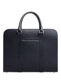 Carl Friedrik Palissy 15" Laptop Leather Double Briefcase, 16L, Navy