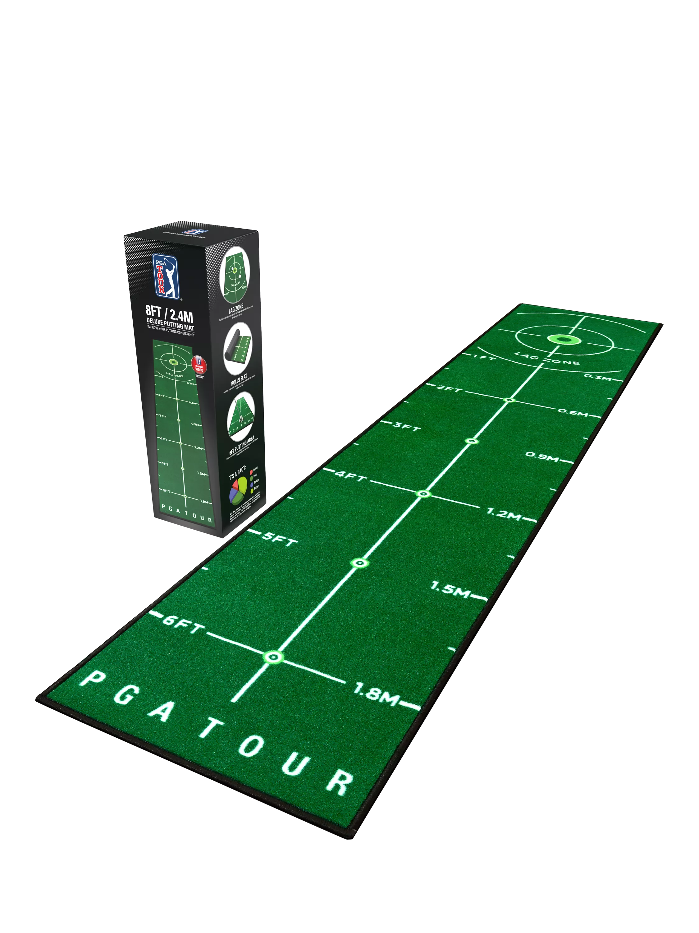 PGA Tour Deluxe putting mat 8ft, imported from the UK