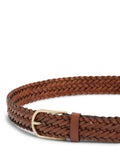 Tommy Hilfiger woven leather belt brown, UK version