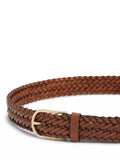 Tommy Hilfiger woven leather belt brown, UK version