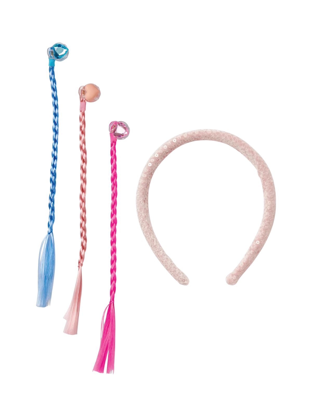 Stych pink multi sequin hair set 4 pack, imported from the UK