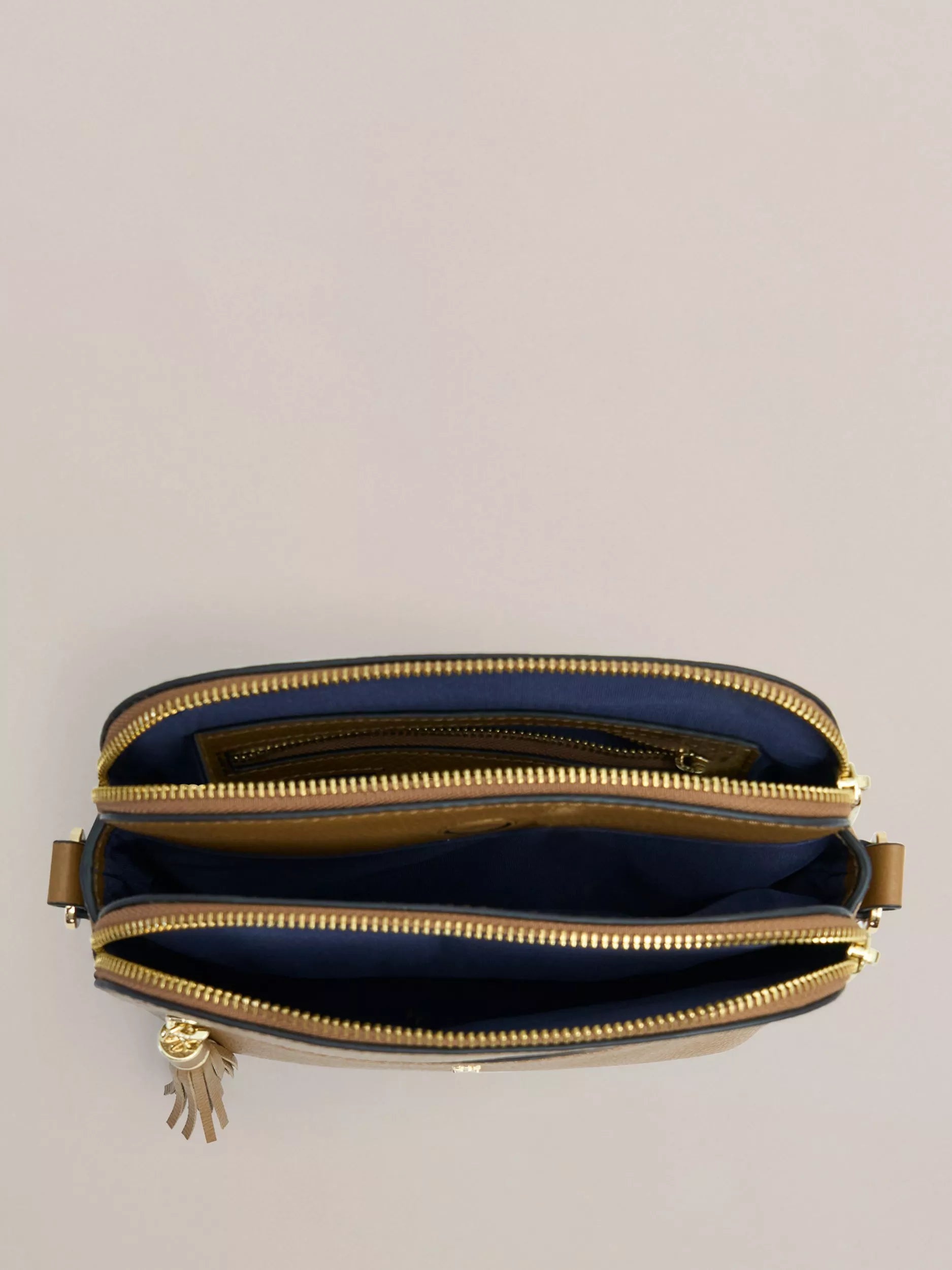 Hobbs pure leather crossbody bag in tan, UK version
