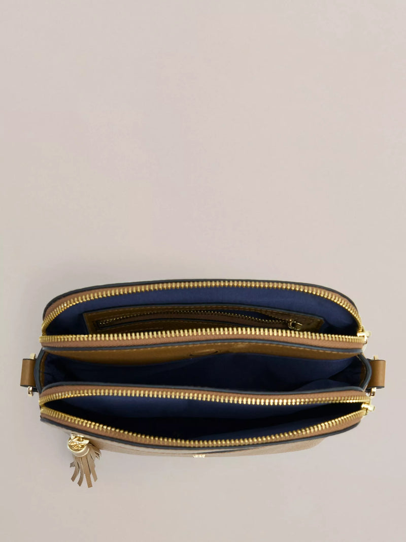 Hobbs pure leather crossbody bag in tan, UK version