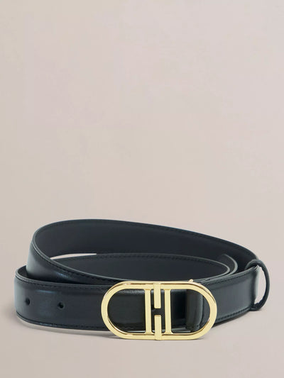 John Lewis Hobbs Kiera Padded Pure Leather Belt, Black- Buy online at McGrocer