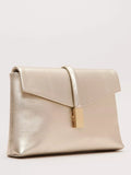 Phase Eight gold leather clutch bag, imported from the UK