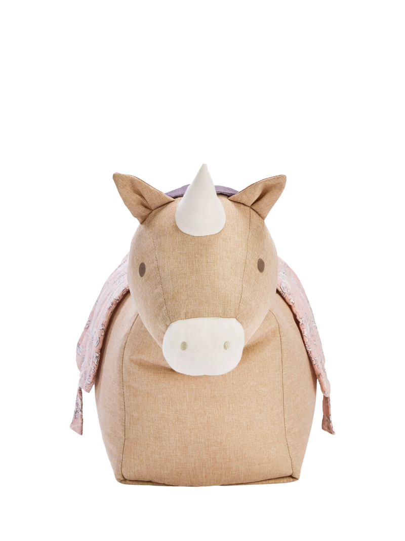 Tutti Bambini Uma unicorn ride-on bean bag (British brand)