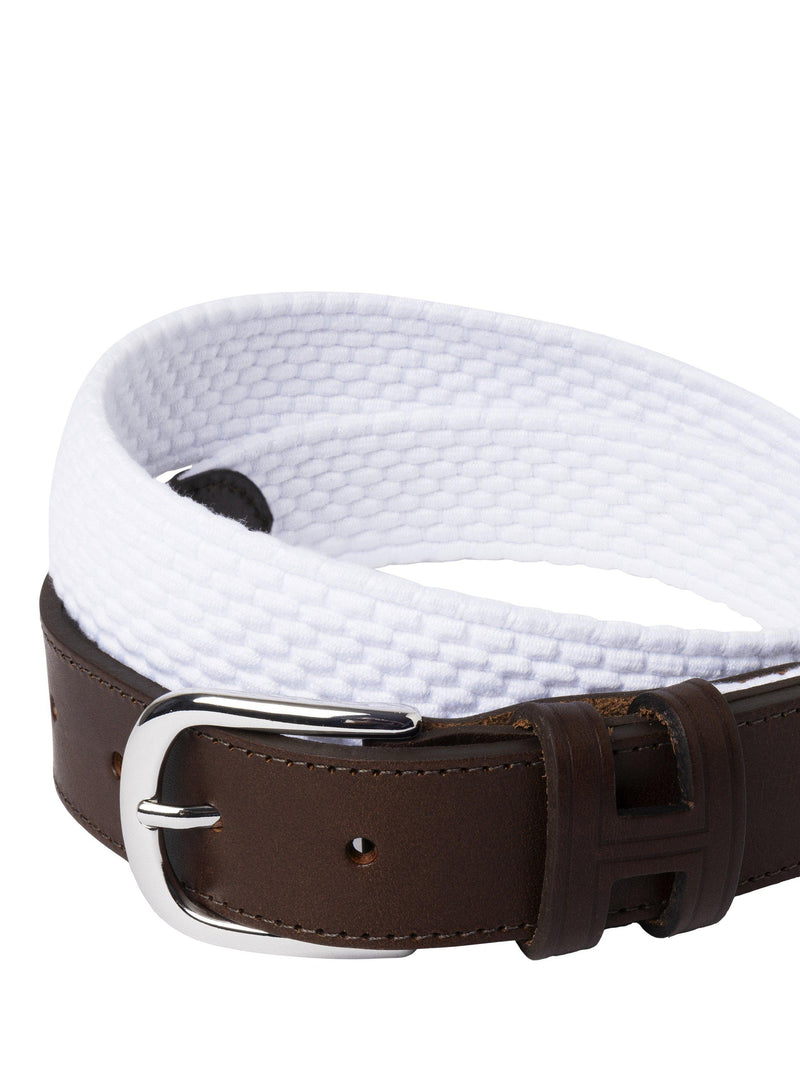 Hackett London braided belt optic white - imported from the UK