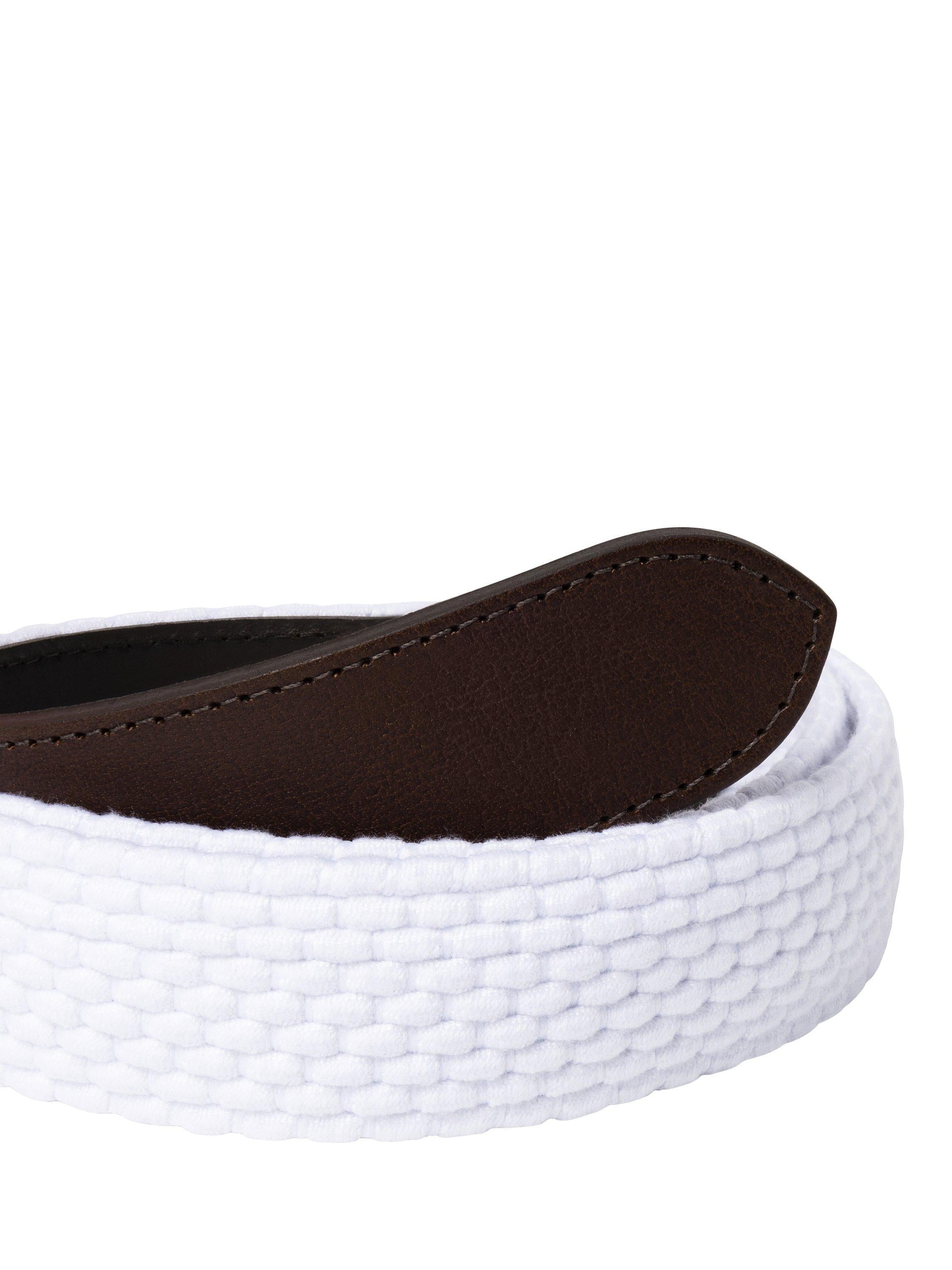 Hackett London braided belt optic white - imported from the UK