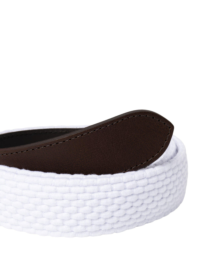 Hackett London braided belt optic white - imported from the UK