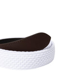 Hackett London braided belt optic white - imported from the UK