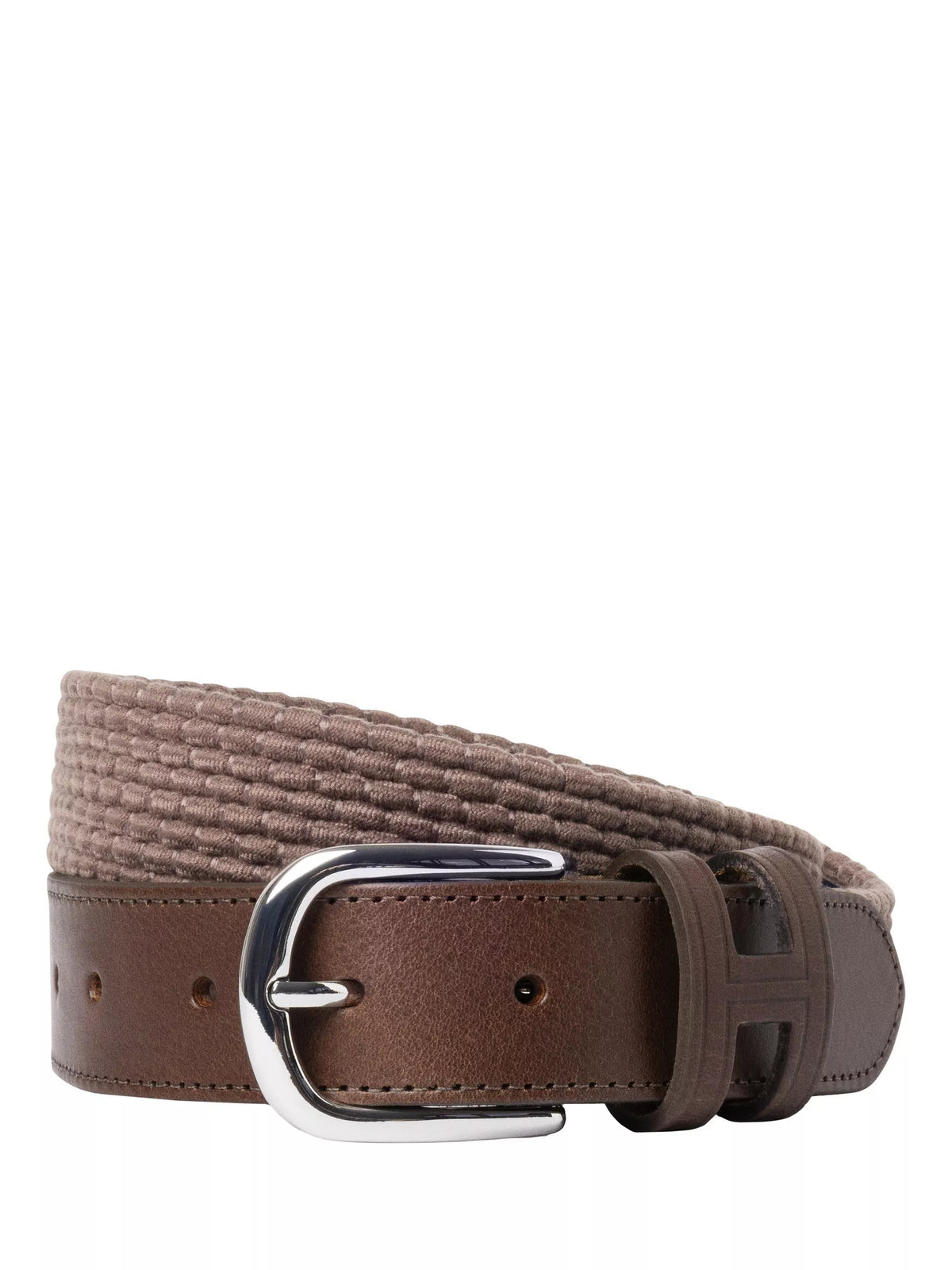 Hackett London leather braided belt Bronze Beige (British brand)