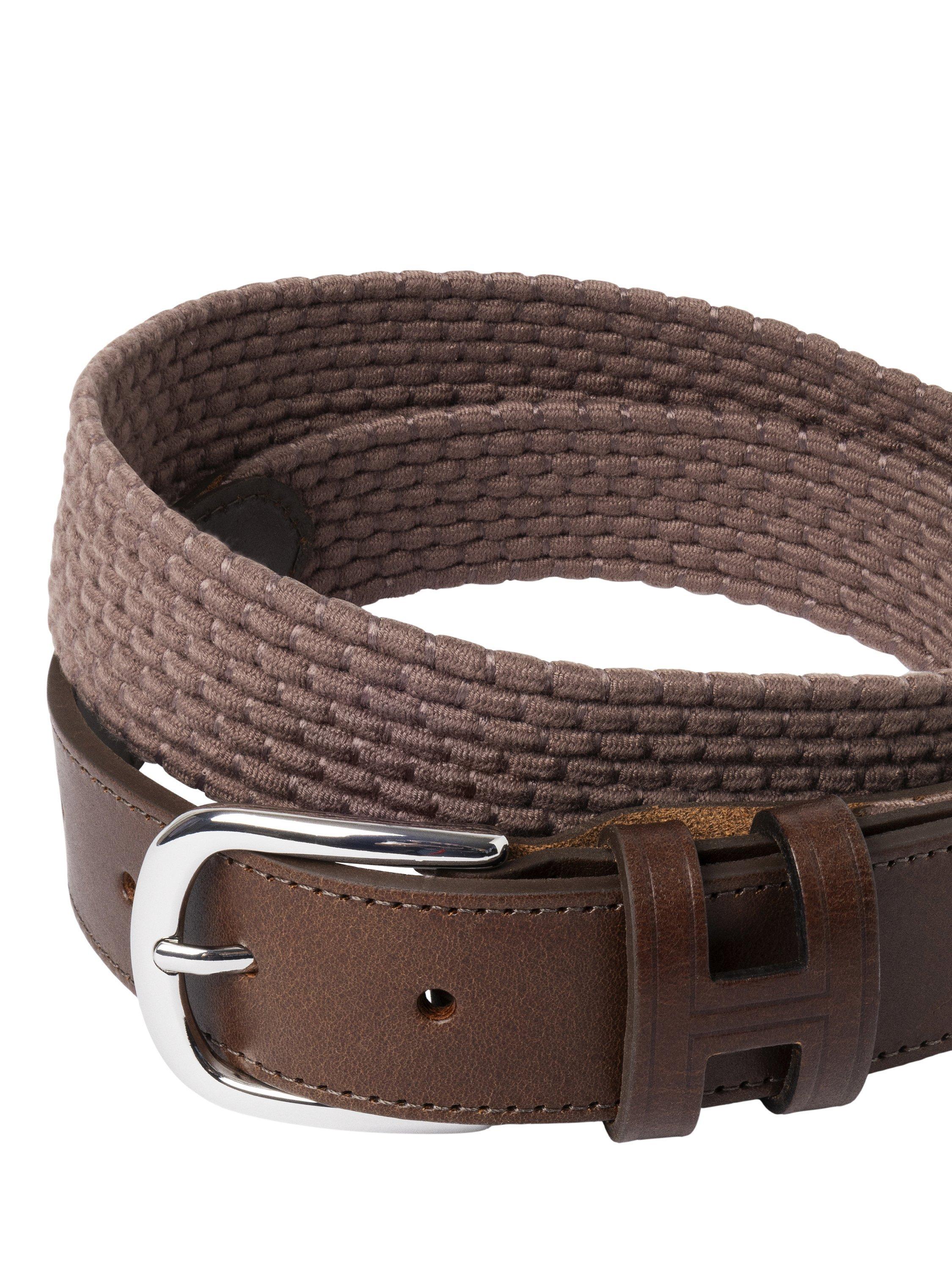 Hackett London leather braided belt Bronze Beige (British brand)