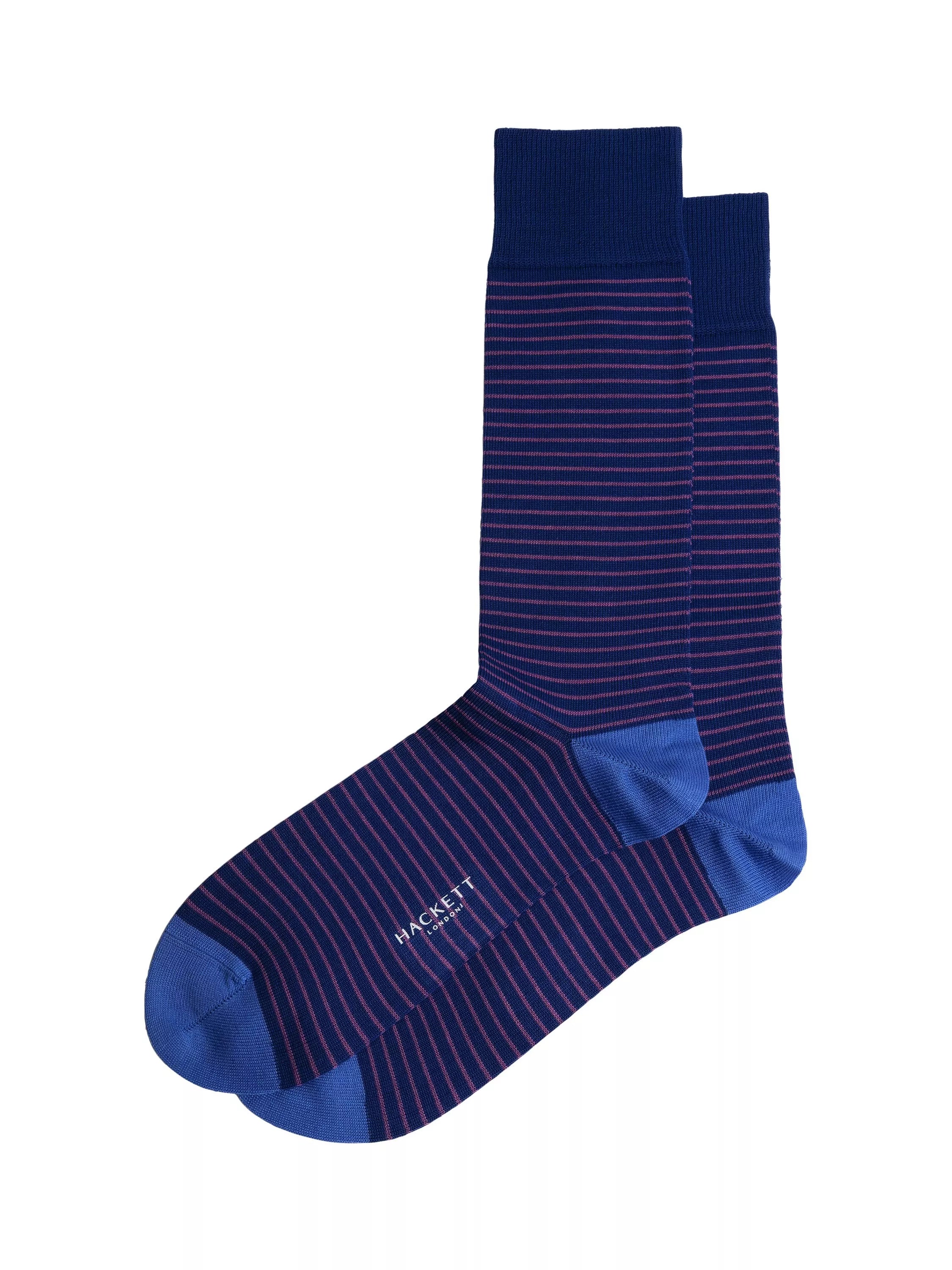 Hackett London Combed Jacquard Striped Crew Socks