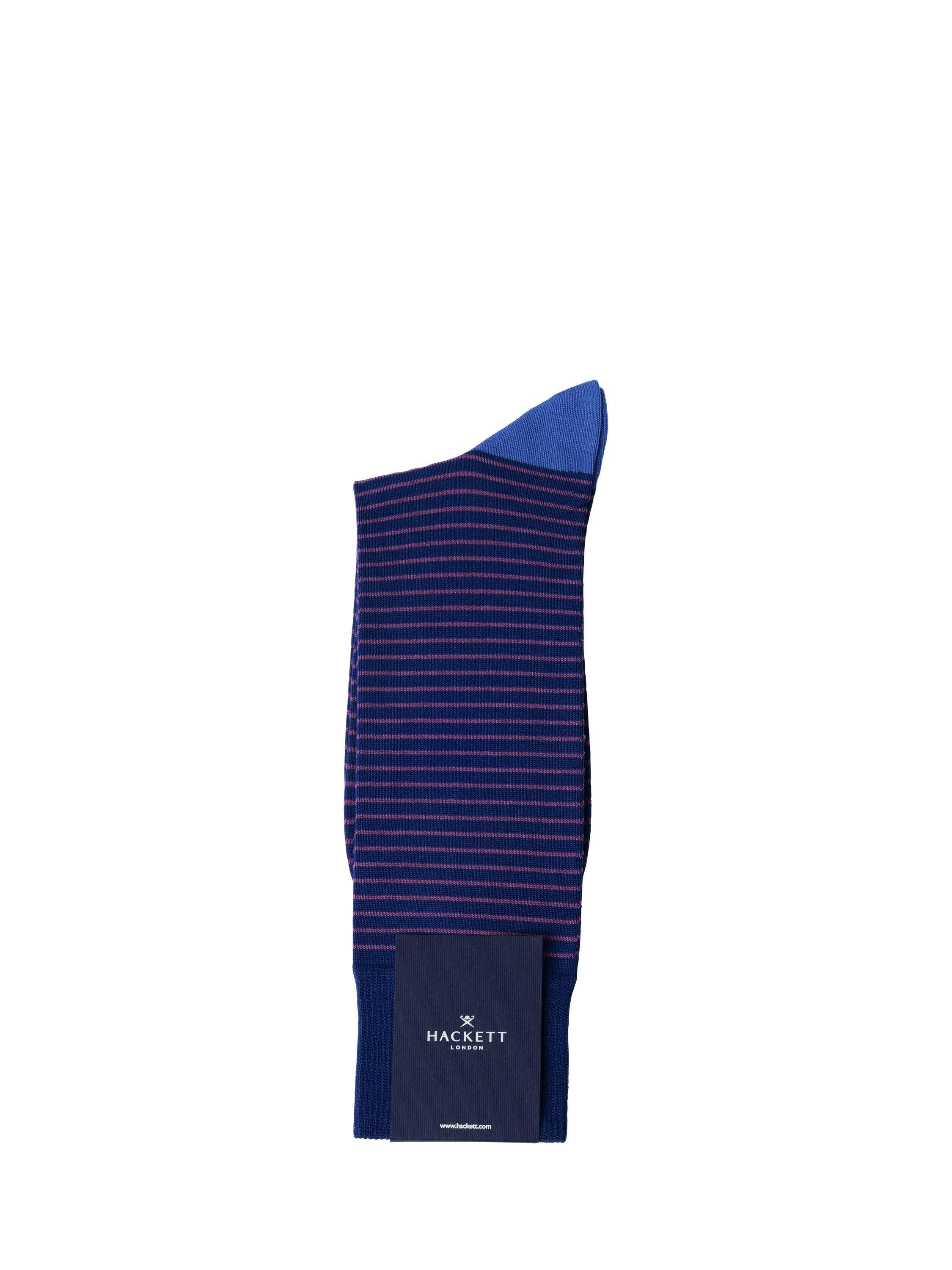 Hackett London combed jacquard striped crew socks, imported from the UK