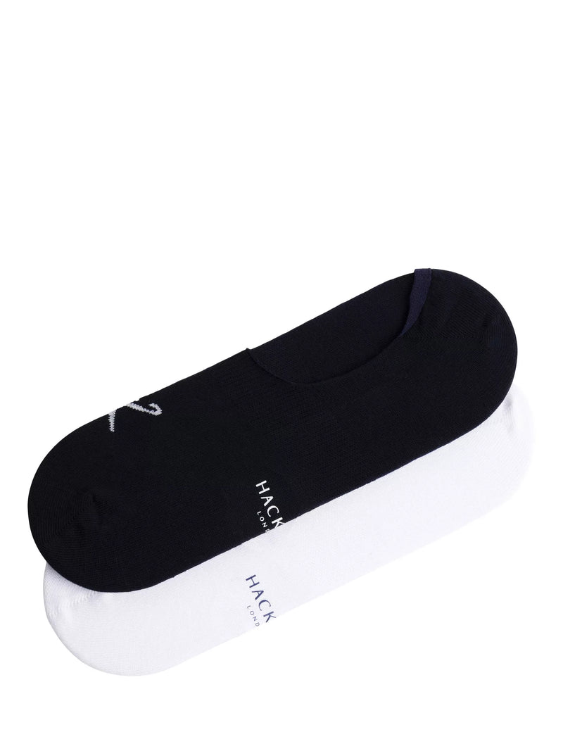 Hackett London trainer socks pack of 2 navy white - British product